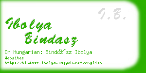 ibolya bindasz business card